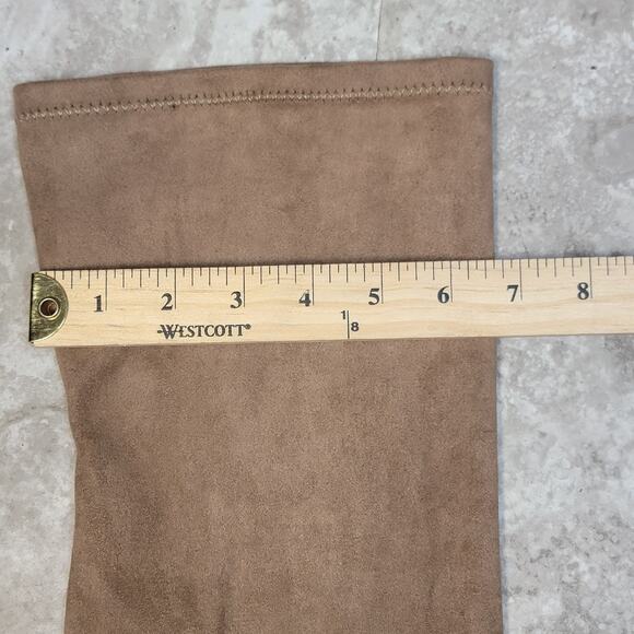 Steve Madden Carli Boots 8.5M Suede Over Knee Zip 2" Block Heel Carmel Dressy - Picture 11 of 12